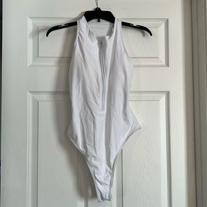 Fashion nova white one piece swimsuit